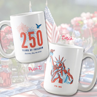 Amerikas 250. Jubiläum Freiheit Patriotischer Bech Kaffeetasse
