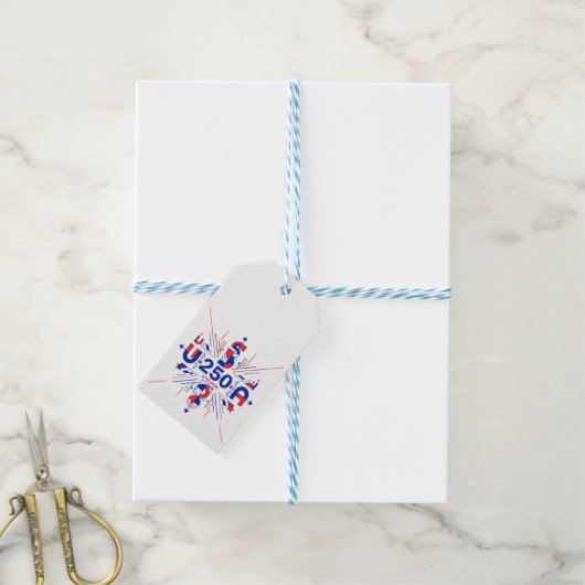 Amerikas 250. Jubiläum Geschenkanhänger (Mit Garn)