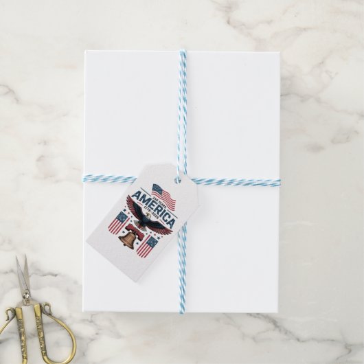 Amerikas 250. Jubiläum Geschenkanhänger (Mit Garn)
