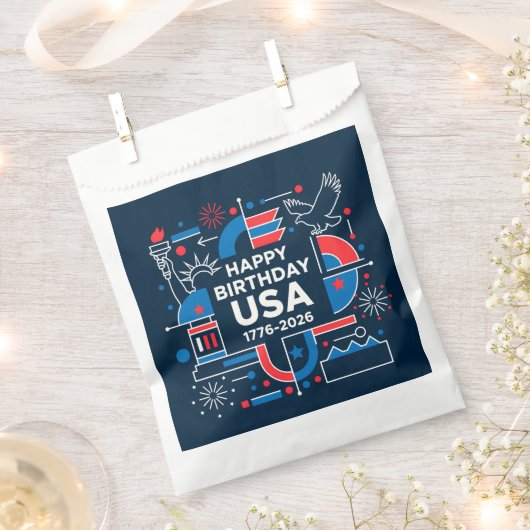 Amerikas 250. Jubiläum Geschenktütchen (Ausgeschnitten)