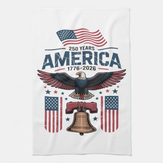 Amerikas 250. Jubiläum Geschirrtuch (Vertikal)