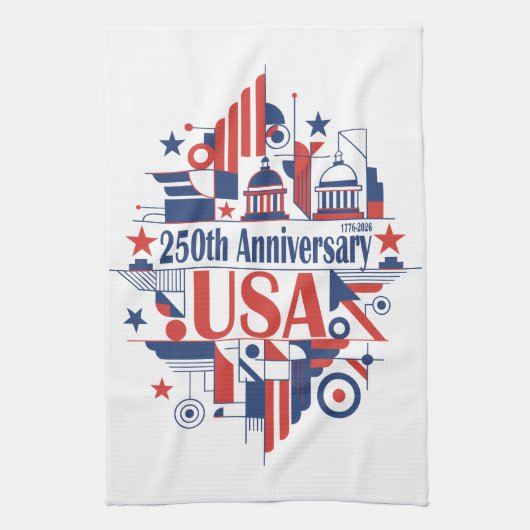 Amerikas 250. Jubiläum Geschirrtuch (Vertikal)