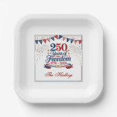 Amerikas 250. Jubiläum Pappteller (Vorderseite)