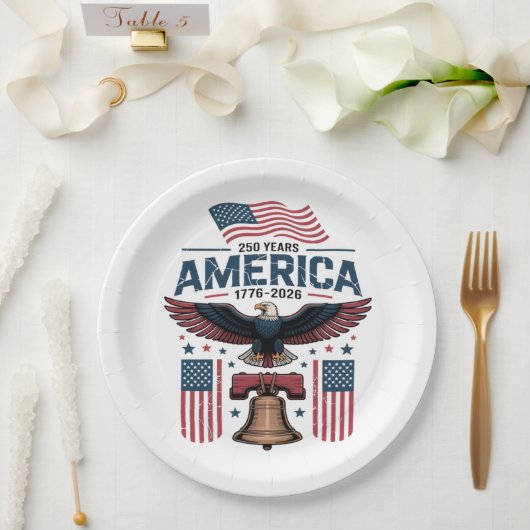 Amerikas 250. Jubiläum Pappteller (Hochzeit)