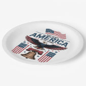 Amerikas 250. Jubiläum Pappteller (Schrägansicht)