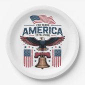 Amerikas 250. Jubiläum Pappteller (Vorderseite)