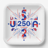 Amerikas 250. Jubiläum Pappteller (Vorderseite)