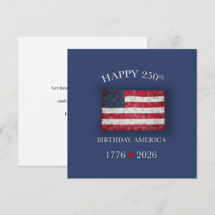 Amerikas 250. Jubiläum Patriotic 4. Juli Feiertagskarte
