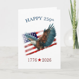 Amerikas 250. Jubiläum Patriotic 4. Juli Karte