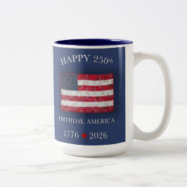 Amerikas 250. Jubiläum Patriotic 4. Juli Zweifarbige Tasse