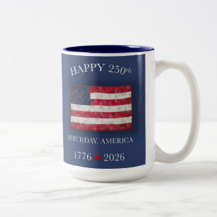 Amerikas 250. Jubiläum Patriotic 4. Juli Zweifarbige Tasse