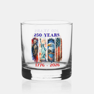 Amerikas 250. Jubiläum Patriotisch Whiskyglas