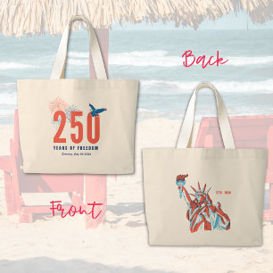 Amerikas 250. Jubiläum Patriotische Freiheit Jumbo Stoffbeutel