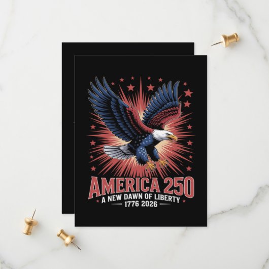 Amerikas 250. Jubiläum Save The Date (Vorderseite/Rückseite Beispiel)