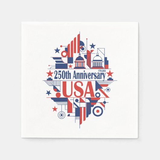 Amerikas 250. Jubiläum Serviette (Vorderseite)