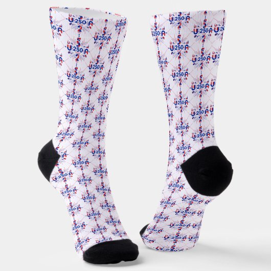 Amerikas 250. Jubiläum Socken (Gewinkelt)