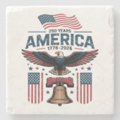 Amerikas 250. Jubiläum Steinuntersetzer (Vorderseite)