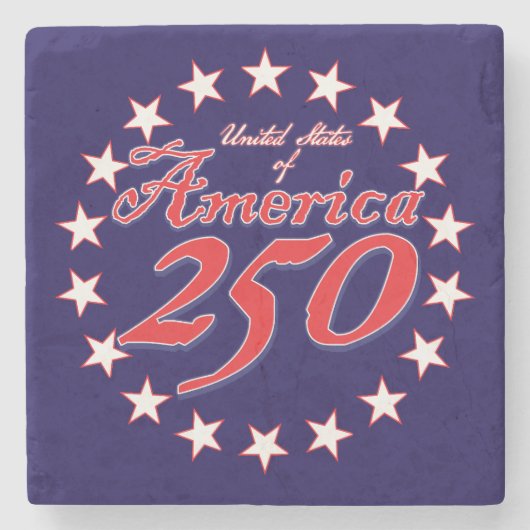 Amerikas 250. Jubiläum Steinuntersetzer (Vorderseite)