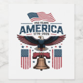 Amerikas 250. Jubiläum Weinetikett (Einzelnes Label)