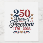Amerikas 250. Jubiläum Weinetikett (Einzelnes Label)