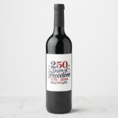 Amerikas 250. Jubiläum Weinetikett (Vorderseite)