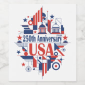 Amerikas 250. Jubiläum Weinetikett (Einzelnes Label)