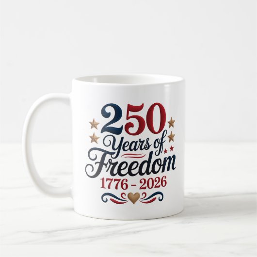 Amerikas 250. Jubiläums-Gedenkausgabe Kaffeetasse (Links)