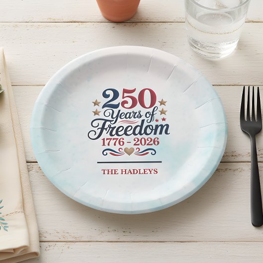 Amerikas 250. Jubiläums-Himmel Pappteller