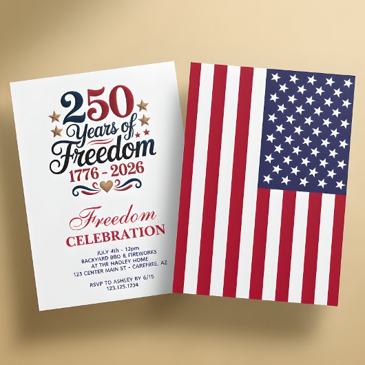 Amerikas 250. Jubiläumsfeier Einladung