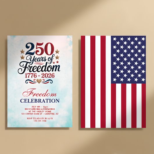 Amerikas 250. Jubiläumsfeier Einladung