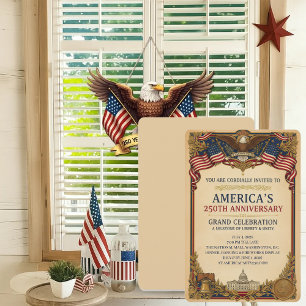 Amerikas 250. Jubiläumsfeier im Vintage-Stil Einladung