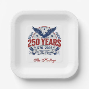 Amerikas 250. Jubiläumsname Pappteller