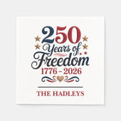 Amerikas 250. Jubiläumsname Serviette (Vorderseite)