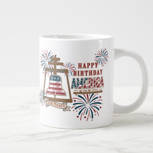 Amerikas 250. Riverside Raincross Jumbo-Tasse (Rechts)