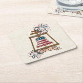 Amerikas 250. Riverside Raincross Rechteckiger Pappuntersetzer (angewinkelt)