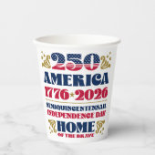 Amerikas 250. Tageszeitung Pappbecher (Vorderseite)