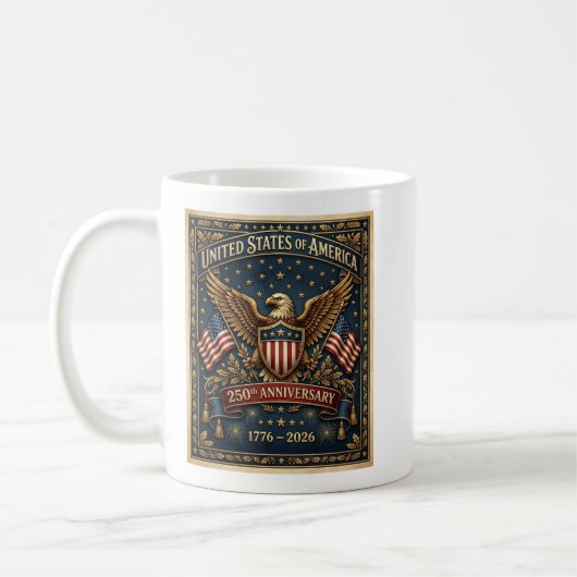Amerikas 250. Version 1 Kaffeetasse (Links)
