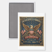 Amerikas 250. Version 1 Magnet (Vorderseite/Rückseite)