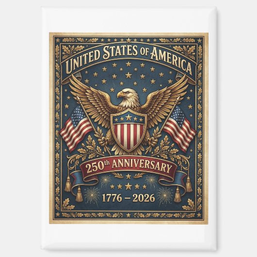 Amerikas 250. Version 1 Magnet (Vorderseite)