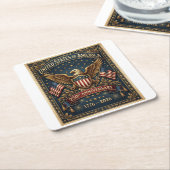 Amerikas 250. Version 1 Rechteckiger Pappuntersetzer (angewinkelt)