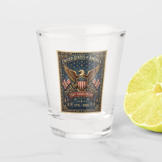 Amerikas 250. Version 1 Schnapsglas (Vorderseite)