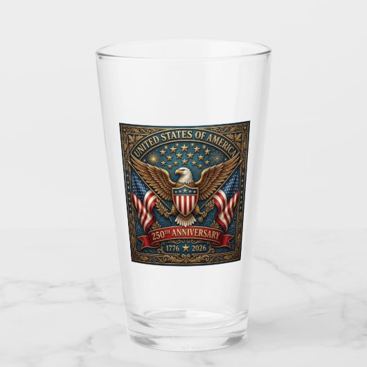 Amerikas 250. Version 2 Glas (Vorderseite)