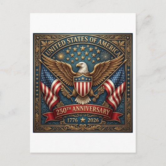 Amerikas 250. Version 2 Postkarte (Vorderseite)