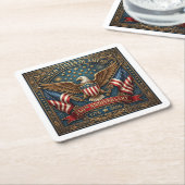 Amerikas 250. Version 2 Rechteckiger Pappuntersetzer (angewinkelt)