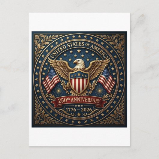 Amerikas 250. Version 3 Postkarte (Vorderseite)