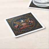 Amerikas 250. Version 3 Rechteckiger Pappuntersetzer (angewinkelt)