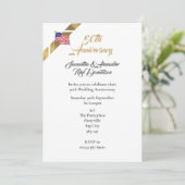 Amerikas 50. Hochzeitstag Einladung (Stehend Vorderseite)