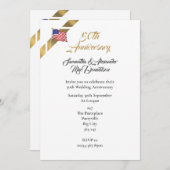 Amerikas 50. Hochzeitstag Einladung (Vorne/Hinten)