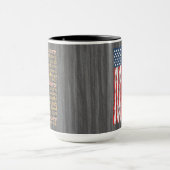 Amerikas altes Ruhm störte Bannergedicht Tasse (Zentrum)