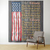 Amerikas altes Ruhm störte Bannergedicht Wandteppich (Beispiel)